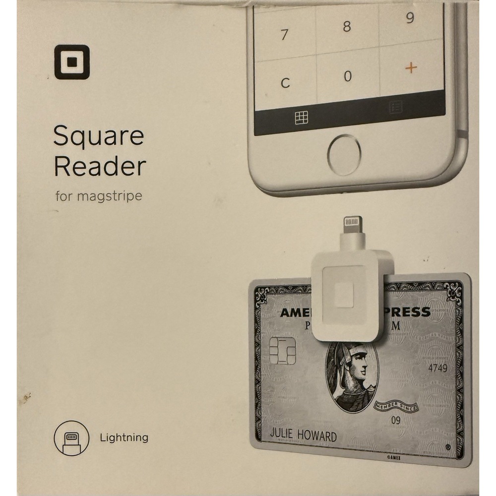 NEW Square - Magstripe Reader with Lightning Connector - Glossy White